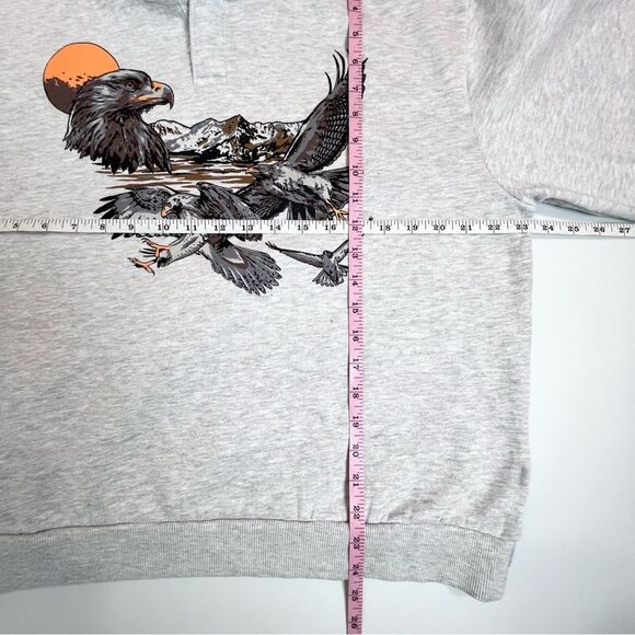 NWT BDG Urban Outfitters Bonfire Washed Hawk Eagle Mountain Graphic Hoodie L - Picture 9 of 11
